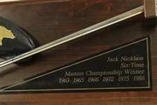 Jack Nicklaus Signed 'Nicklaus GB-86' Putter with 'Six-Time Masters Winner' Plaque Display