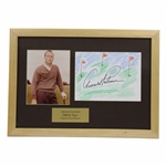 Arnold Palmer Signed Hand Colored Doodle for NY Charity Event - Framed JSA ALOA