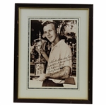 Arnold Palmer Perfectly Signed & Fully Inscribed 1954 US Amateur Champ with Trophy Photo - Wow JSA ALOA