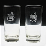 Set of Two (2) Vintage Augusta National Golf Club Logo Beer Glasses