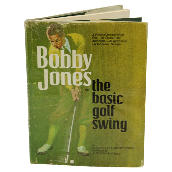 1969 Bobby Jones on the Basic Golf Swing First Edition Book - Illustrated by Anthony Ravielli