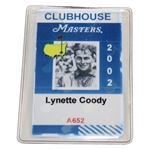 Lynette Coodys 2002 Masters Touranment CLUBHOUSE Badge #A652 - Tiger Woods Win