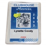 Lynette Coodys 2002 Masters Tournament CLUBHOUSE Badge #A652 - Tiger Woods Win