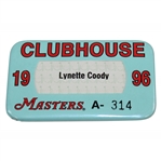 Lynette Coodys 1996 Masters Tournament CLUBHOUSE Badge #A-314
