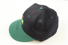 Early Phil Mickelson Signed 1995 Masters Green & Black Logo Fitted Hat - Size 7 3/8 JSA ALOA