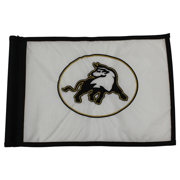 The Bull at Pinehurst Farms Course Flown White Embroidered Flag