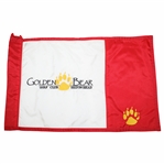 Jack Nicklaus Golden Bear Golf Club Course Flown Red & White Embroidered Flag