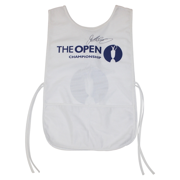 Rory McIlroy Signed The OPEN Championship Caddie Bib JSA #V91271