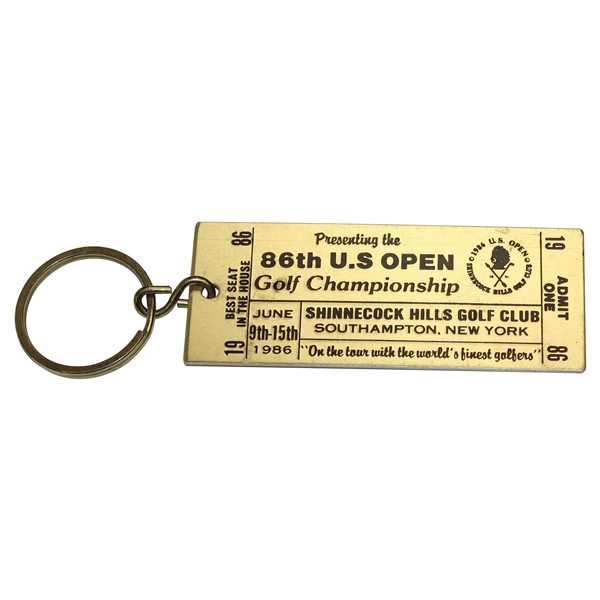 1986 US Open at Shinnecock Hills Golf Club Commemorative Key Ring - Bob Burns Collection