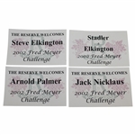 2002 Fred Meyer Challenge Welcomes Name Plates with Palmer, Nicklaus, Stadler, & Elkington