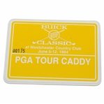 1994 Buick Classic Tour Caddy Badge - Tiger Woods 6th PGA Event & First Career Sub Par Round - Bob Burns Collection