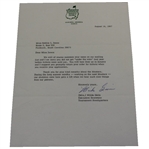 1967 Augusta National Golf Club Letter to Miss Robbie Jones - Tickets Content - August 14th
