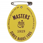 1965 Masters Tournament SERIES Badge #5919 - Jack Nicklaus Winner