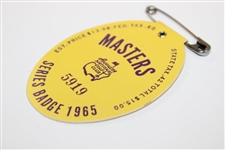 1965 Masters Tournament SERIES Badge #5919 - Jack Nicklaus Winner