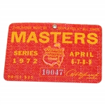 1972 Masters Tournament SERIES Badge #10047 - Jack Nicklaus Winner