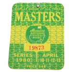 1980 Masters Tournament SERIES Badge #19873 - Seve Ballesteros Winner