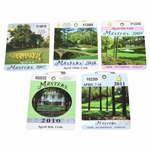 2007, 2008, 2009, 2010, & 2011 Masters Tournament SERIES Badges