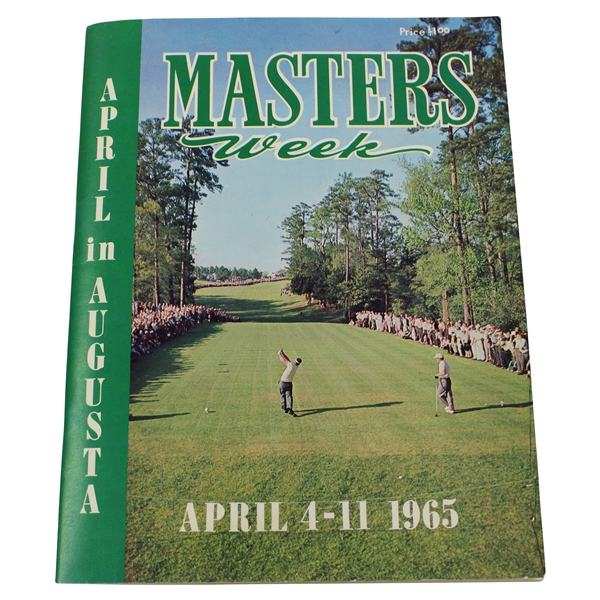 1965 April in Augusta Masters Week Booklet with Paiting Sheet & Enveloped Taped on Inside