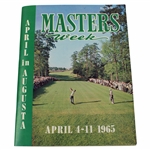 1965 April in Augusta Masters Week Booklet with Paiting Sheet & Enveloped Taped on Inside