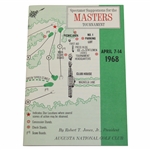 1968 Masters Tournament Spectator Guide - Bob Goalby Winner