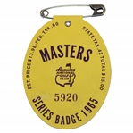 1965 Masters Tournament SERIES Badge #5920 - Jack Nicklaus Winner