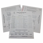 1996, 2000, & 2003 Masters Tournament Sunday Pairing Sheets