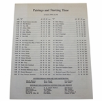 1986 Masters Tournament Sunday Pairing Sheet - Jack Nicklaus Record 6th Masters Win
