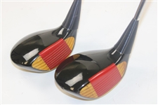 Set of PING Beryllium Copper Black Dot Irons 3-SW with BeCu Putter and #1 & #3 Woods Including PING Bag