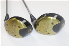 Set of PING Beryllium Copper Black Dot Irons 3-SW with BeCu Putter and #1 & #3 Woods Including PING Bag