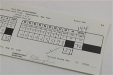 Payne Stewart Signed 1997 PGA Championship at Winged Foot Rnd 2 Scorecard with Steve Elkington JSA ALOA
