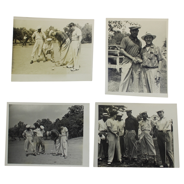 Set of Four (4) Black & White Joe Louis Golfing Photos