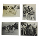 Set of Four (4) Black & White Joe Louis Golfing Photos