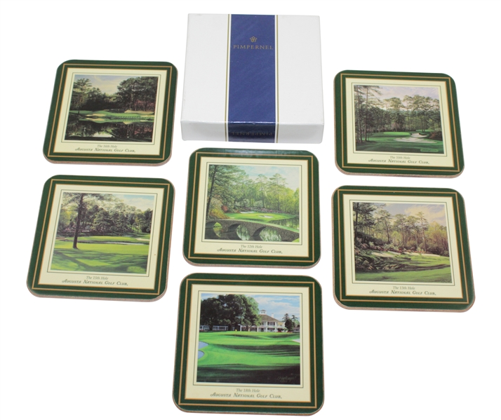 Masters Tournament Pimpernel Six Commemorative Coasters in Original Box
