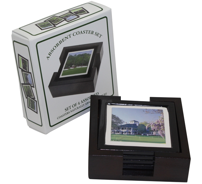 Masters Tournament Set Of 4 Moisture Absorbing Coasters in Original Box