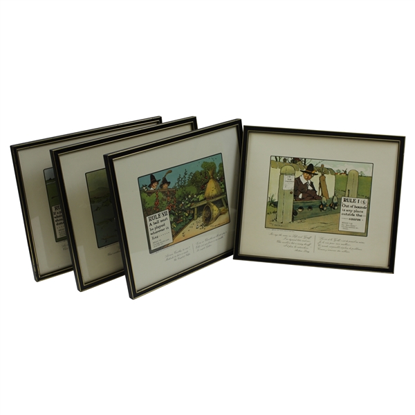 Golf Cartoon Rules Framed Pieces - Rule I, III, IV, & VII