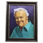 Arnold Palmer Ltd Ed 12/25 Artists Proof Canvas Portrait Painting by Bill Waugh with COA