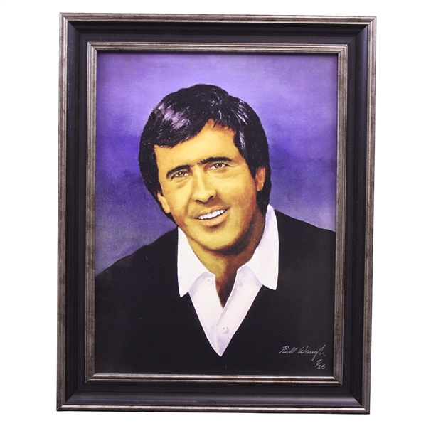 Seve Ballesteros Ltd Ed 7/25 Artists Proof Canvas Portrait Painting by Bill Waugh
