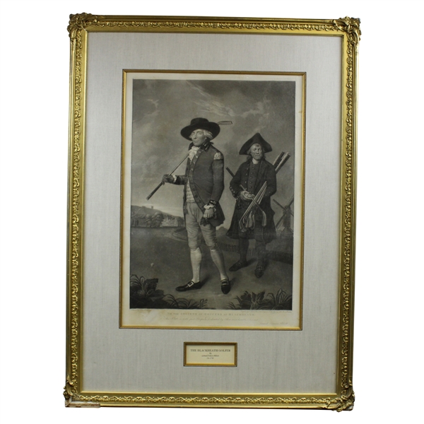 Original 1790 The Blackheath Golfer Mezzotint Print by Lemuel Francis Abbott - Pres. Taft Previous Owner