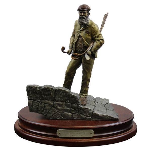 Ltd Ed Old Tom Morris Keeper of the Greens Statue #319/2500 on Plinth by Michael Roche - 1991