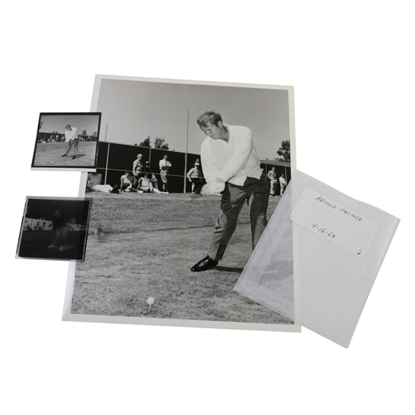 Arnold Palmer 4-16-1969 Photo with Original Negative & Small Photo