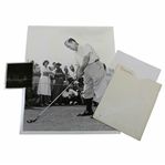 Gene Sarazen on Tee Alex J. Morrison Photo with Original Negative