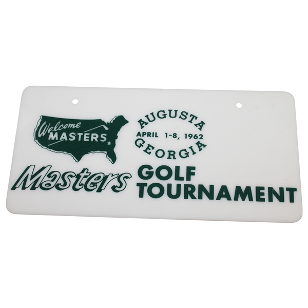 1962 Masters Golf Tournament License Plate