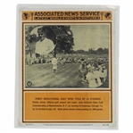 Original 1929 Associated News Service Poster with Bobby Jones & Al Espinosa - July 3, 1929 