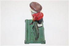 Vintage Dunlop Man Mechanical Desk Calendar Point of Sale Piece - Works