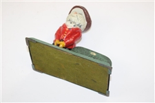 Vintage Dunlop Man Mechanical Desk Calendar Point of Sale Piece - Works
