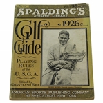 1926 Spalding Golf Guide with Bobby Jones Cover Holding Original Havemeyer Trophy Received in 1925