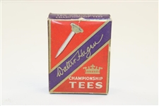 Vintage Box of Walter Hagen Championship Tees with Six (6) Celluloid Golf Tees