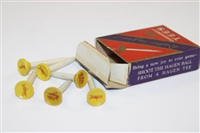 Vintage Box of Walter Hagen Championship Tees with Six (6) Celluloid Golf Tees