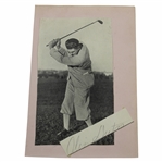 Olin Dutra Signed Cut with Photo on Card JSA ALOA