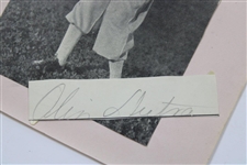 Olin Dutra Signed Cut with Photo on Card JSA ALOA
